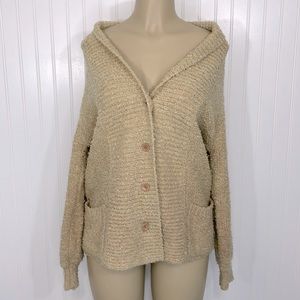 Vintage Jason Maxwell Cardigan Grandpa Granny Slouchy Medium Cream/Tan